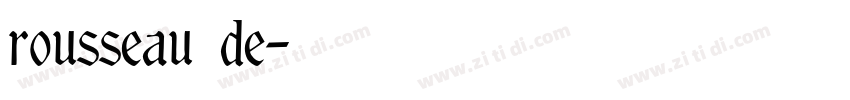 rousseau de字体转换